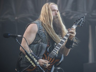 Zakk Wylde of the American heavy metal band Black Label Society performs on Day One of the Heavy Montréal music festival at Jean-Drapeau Park in Montreal on Saturday, August 6, 2016.