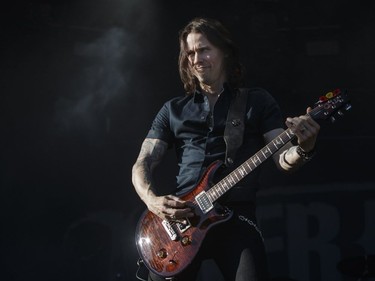Myles Kennedy of the American rock band Alter Bridge performs on Day Two of the Heavy Montréal music festival at Jean-Drapeau Park in Montreal on Sunday, August 7, 2016.