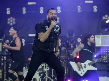 MJesse Leach of the American metalcore band Killswitch Engage performs on Day Two of the Heavy Montréal music festival at Jean-Drapeau Park in Montreal on Sunday, August 7, 2016.