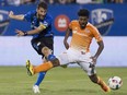 "Chicago will be tough. They have nothing to lose," says Impact's Ignacio Piatti, left, battling Houston Dynamo's Sheanon Williams on Aug. 6
