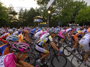 Cyclists, such as the elite cyclists pictured here from 2007, have gathered to compete in Les Mardis cyclists de Lachine since 1978.
