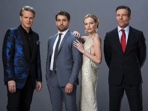 (Left to right) Cary Elwes, Christian Cooke, Kate Bosworth and Dennis Quaid star in the TV series The Art of More, which is filmed in Montreal.
