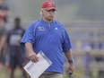 Alouettes head coach Jim Popp takes part in the Montreal Alouettes training camp at Bishop's University in Lennoxville on Sunday, May 29, 2016.