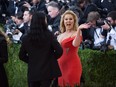 Amy Schumer puts on a brave face at the Met Gala on May 2, 2016 in New York City.