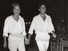 The book So Long, Marianne: A Love Story preserves the 1963 image of Marianne Ihlen and Leonard Cohen strolling at the port of Hydra, the Greek island where they enjoyed a blissfully romantic life.