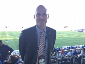 Matt Jordan, vice-president and general manager of the Houston Dynamo, at Saputo Stadium on Aug. 6, 2016.