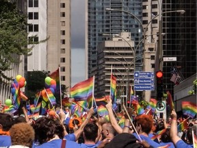 Expect Montrealers to once again line René Lévesque Blvd to watch this year's Pride Parade on Sunday, Aug. 14, 2016.