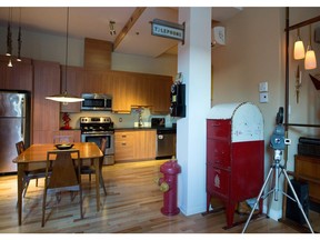 A view into the dining room and kitchen area in the home of Patrick Foisy and Nathalie Malartre in Montreal, on Tuesday, August 2, 2016. (Allen McInnis / MONTREAL GAZETTE)