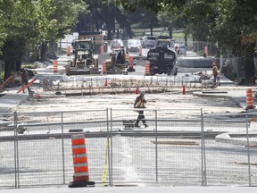 Construction on Westmount Ave. between Belmont and Victoria Aves. on Thursday, Aug. 4, 2016.
