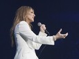 Celine Dion performs a first show of a 2 week run at the Bell Centre in Montreal, Sunday July 31, 2016.