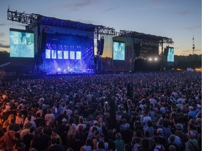 English rock band Radiohead performs on day three of the Osheaga Music Festival at Jean-Drapeau Park in Montreal on Sunday, July 31, 2016.