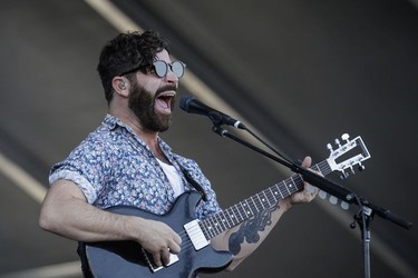 Yannis Philippakis of the English rock band Foals performs on day three of the Osheaga Music Festival at Jean-Drapeau Park in Montreal on Sunday, July 31, 2016.