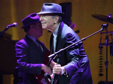 Montreal native Leonard Cohen at the Bell Centre in 2012.