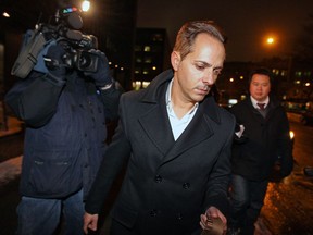 Yanai Elbaz, the former director of redevelopment, planning and real estate management at the MUHC leaves the Palais de Justice in Montreal Thursday, February 28, 2013 after being released on bail.
