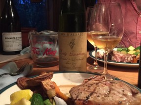 Best meal of the summer? Bill Zacharkiw says it was when a friend showed up with a great Burgundy and he countered with a fabulous Alsatian pinot gris. Photo: Bill Zacharkiw