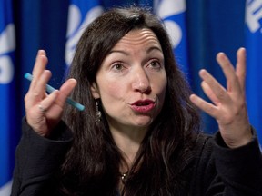 Martine Ouellet maintains she is being treated differently from other leadership candidates in the race essentially because of her hurried approach to sovereignty.
