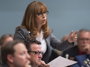 Coalition MNA Nathalie Roy is seen here in September 2015 at the legislature in Quebec City.