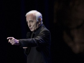 Charles Aznavour has a five-city North American tour lined up for October. In addition to Montreal, he will perform in New York City, Boston, Miami and Los Angeles.