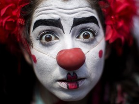 A clown in Rio de Janeiro, Brazil.