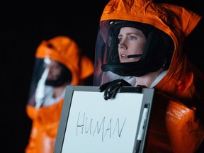 The main character in Arrival is Dr. Louise Banks, a linguist played by Amy Adams, who has to find a way to communicate with aliens whose language is like nothing we can easily imagine.