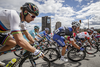 Peter Sagan of Slovakia, left, and the peloton makes its way through Park avenue as they take part in the Montreal edition of the Grand Prix Cycliste in Montreal on Sunday, September 11, 2016.