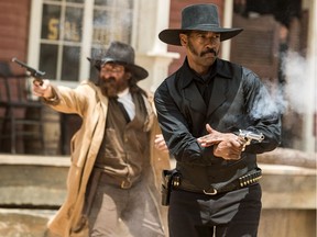 Denzel Washington appears in a scene from The Magnificent Seven.