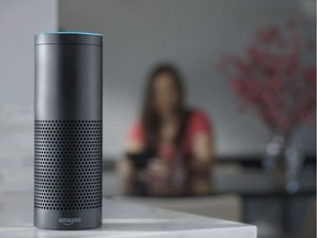 Courtesy of Amazon's intelligent personal assistant service Alexa, the Echo can do many things and answer many questions. (Amazon via AP, File)