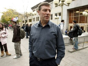 Former Montreal Alouettes player Tony Proudfoot outside  Dawson College on November 2, 2006.