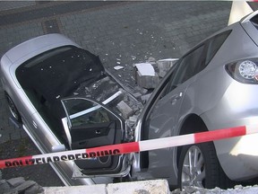 An 80-year-old woman took an unintended short cut out a multi-storey parking lot in Germany, in September 2016.