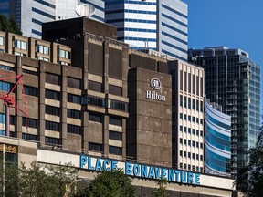 The Hilton Hotel is located in Place Bonaventure in Montreal. (Dave Sidaway / THE GAZETTE)