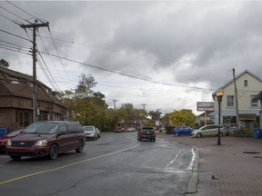 Donegani Ave. in the Valois village area of Pointe-Claire. The city of Pointe-Claire has plans to revitalize the visibly aging area. (Peter McCabe / MONTREAL GAZETTE)