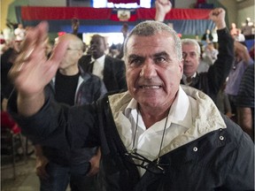 Frustrated taxi drivers at a meeting in Montreal in September.