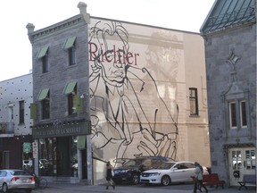 A mural of Mordecai Richler on Laurier Ave. W. in Montreal Monday, September 12, 2016.