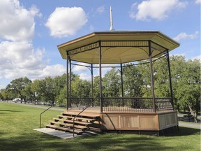 The much delayed, expensive gazebo honouring Mordecai Richler is finished, but the city still hasn't decided whether to hold an official inauguration.