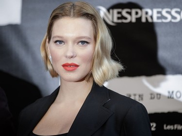 Actress Léa Seydoux poses for photos on the red carpet before the Montreal premiere of her film Juste la fin du monde (It's Only the End of the World), directed by Xavier Dolan, at the Théâtre Outremont in Montreal on Monday, September 12, 2016.