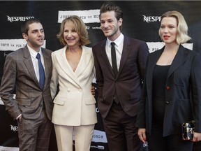 Three of the movie’s five cast members made the trip to the Toronto International Film Festival for the North American première Sunday, then followed Xavier Dolan to Montreal for the Quebec première on Monday at Théâtre Outremont. From left: Dolan, Nathalie Baye, Gaspard Ulliel and Léa Seydoux in Montreal.