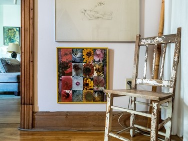 Its age showing is what Jason Cohen likes about this chair in his dining room. (Dave Sidaway / MONTREAL GAZETTE)