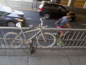 Six ghost bikes have been erected in Montreal in the last three years.