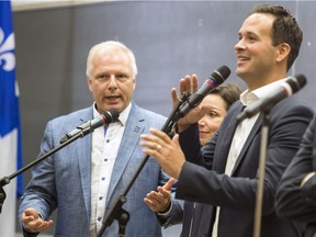 A feud between Parti Québécois leadership candidates Jean-Francois Lisée (left) and Alexandre Cloutier (right) has broken out over identity politics.