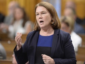 Health Minister Jane Philpott answers a question during Question Period in the House of Commons in Ottawa on Monday, Sept. 19, 2016.