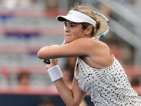 Aleksandra Wozniak lost her first-round match of the Coupe Banque Nationale in Quebec City on Monday, Sept. 12, 2016.