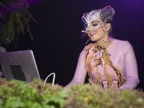 Björk played two DJ sets at Cirque Éloize this week as part of her involvement with the Red Bull Music Academy. "I like building a steep curve," she said of DJing, "going from small nothing(ness) to big and frantic."