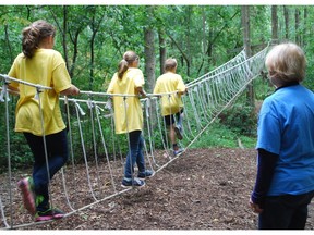 Campers participate in an activity at Camp Carousel in Cap St-Jacques Nature Park.