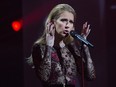 Céline Dion performs in memory and honour of her late husband René Angélil at the Gala Adisq awards ceremony in Montreal, Sunday, October 30, 2016.