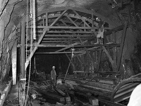 Construction of the Montreal métro, 1962.