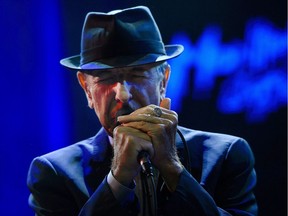 This file photo shows Leonard Cohen at the Montreux Jazz Festival in Switzerland in 2013. On Sept. 21, Leonard Cohen turned 82. His new album, You Want It Darker, came out Oct. 21.