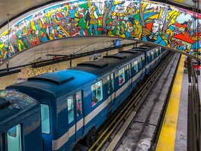 Papineau métro station on the Green Line.