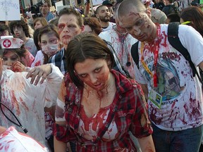 A ''Zombie Walk" in San Diego: Medical students in Quebec will use Halloween to launch "Bonbons et Bons Dons" campaign in Montreal, Sherbrooke, Chicoutimi, Quebec, Trois-Rivières.