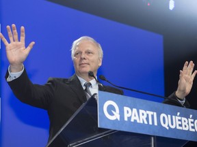 Jean-François Lisée acknowledges supporters after his election as leader of the Parti Québécois on Oct. 7, 2016.