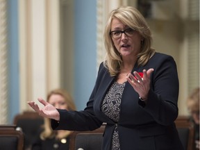 Quebec Deputy premier and Minister responsible for the Status of Women Lise Thériault at the legislature in Quebec City Oct. 28, 2016.